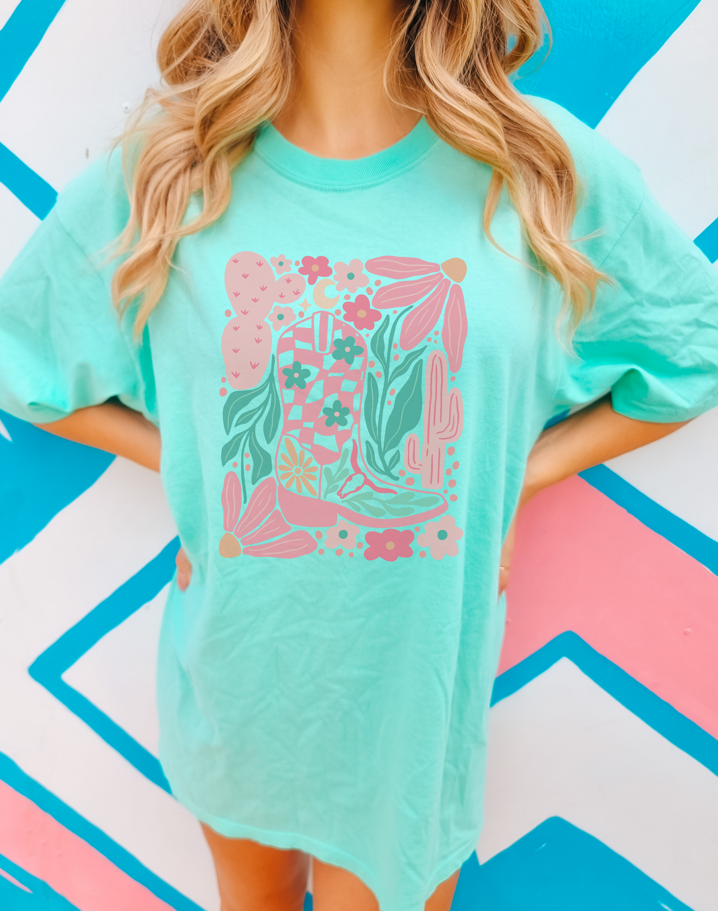 Cowgirl Boot Floral Tee